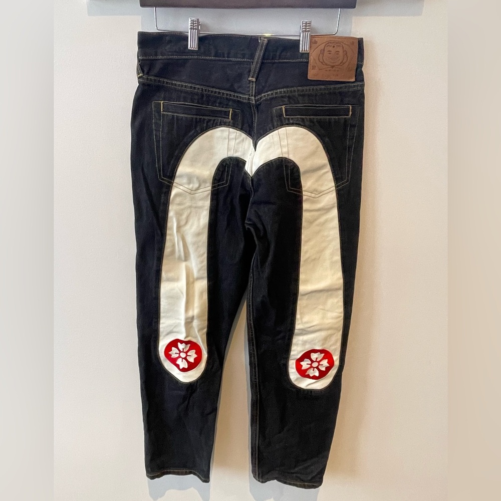 Evisu Black Denim with Yellow Stitching